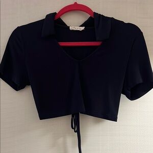 Black Cropped Top